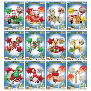 Kerst folie ballon set feest decoratie schattige Kerstman rendier boom ballonnen pack