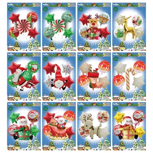 Kerst folie ballon set cartoon feest decoratie feestelijke artikelen in diverse stijlen