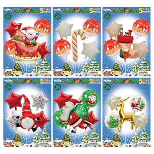 Kerst folie ballon sets voor feest decoratie kerstman rendier en boom ballonnen