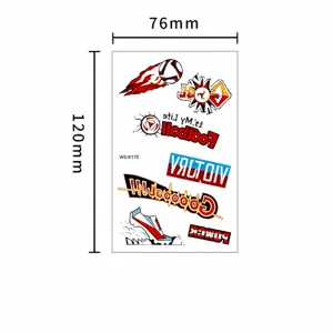 Luminous Soccer Tattoo Stickers Waterproof Temporary Body Face Decals For World Cup Fans Club Football Matching Accessories