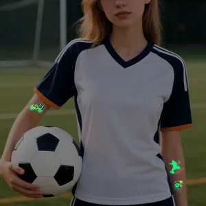 Luminous waterproof soccer temporary tattoo sticker for football sports fans party decoration
