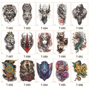 Waterproof temporary tattoo stickers set, colorful totem body art designs for men and women.
