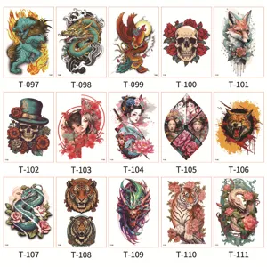 Waterproof temporary tattoo stickers colorful totem body art designs for men and women