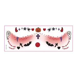 Halloween prosopo tatuaz aftokollito gliko fantasma vampir makigiaz adiabro party decal sticker