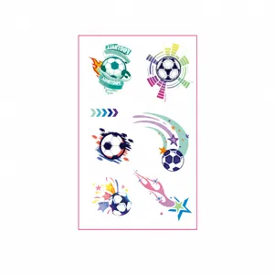 Pagkosmio Kypello Podosfairo Prosorina Autokollita Tatoo Adiavrocha Sport Fan Party Body Art Decals Pseftika Tatoo Gia Enilikes Paidia