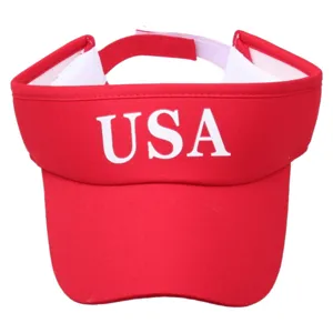 Rote leere Sonnenkappe Sommer lässig gebogene Krempe Schirmmütze mit USA Druck im Alltag
