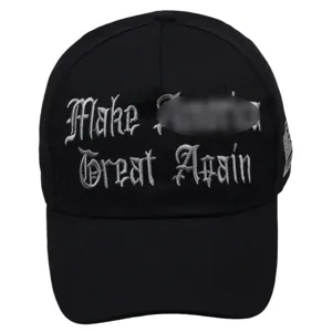Casquette de baseball en coton noir avec broderie gothique, chapeau de sport classique d'été.