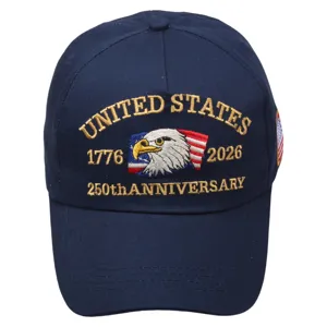 Casquette de Baseball Brodée 250e Anniversaire USA 1776-2026 Chapeau Commémoratif