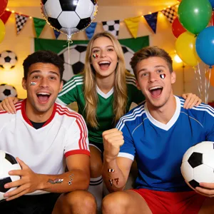 World Cup National Flag Temporary Tattoo Stickers Waterproof Football Match Fans Face Body Art Makeup Transfers Stickers For Party Sport Matches