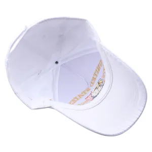 Casquette de baseball blanche avec broderie d'aigle, chapeau décontracté pour le sport.