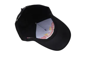 Zwarte honkbalpet avec borduurwerk aan de binnenkant, herdenkingsstijl zonnehoed voor buiten.