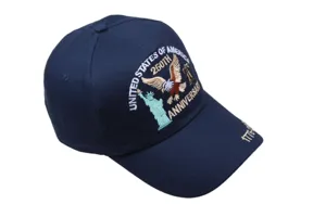 Dark blue US Independence Day 250th anniversary embroidered baseball cap outdoor hat
