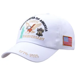 Embroidered USA 250th Anniversary Baseball Hat Outdoor Sun Protection Casual Cap