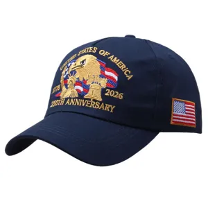 Unisex US 250th anniversary embroidered baseball cap 1776-2026 eagle patriotic hat blue
