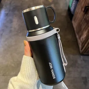 Botella térmica portátil de acero inoxidable 316 con asa y filtro para té infusor