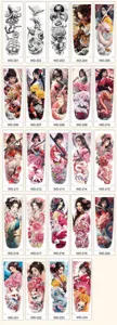 Volledige arm geisha waterdichte tijdelijke tattoo sticker mouw voor mannen en vrouwen