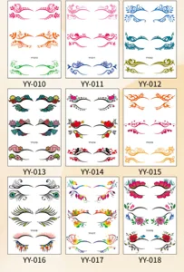 Autocollants de tatouage de cils temporaires imperméables, feuille de maquillage eyeliner.