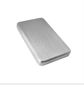 Stainless steel ice plate for insulated lunch bags, brushed cooling plate detail view.