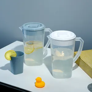 Large Capacity Cold Water Kettle Plastic Heat Resistant Teapot Household Drinkware Juice Jug With Cups