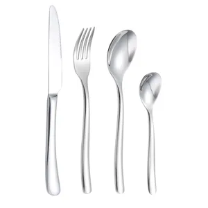 RVS bestekset 4-delig mes vork lepel set keukengerei servies geschenkset voor thuis