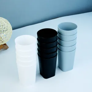 Set di tazze per risciacquo in plastica minimalista, bicchiere d'acqua impilabile per bagno.