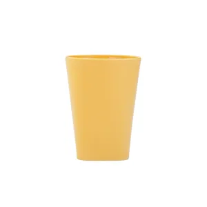 Semplice bicchiere portaspazzolino giallo per bagno casa hotel studente acqua potabile