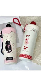 Botella térmica de acero inoxidable 316 de dibujos animados linda taza de agua portátil
