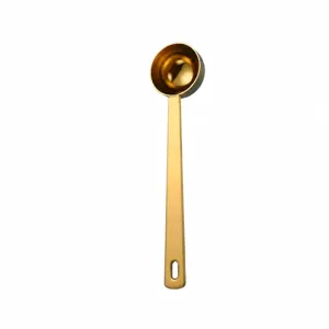 Gold 304 stainless steel measuring spoon long handle coffee scoop baking kitchen tools