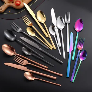 Juego de cubiertos de acero inoxidable cuchillo tenedor cuchara vajilla regalo set