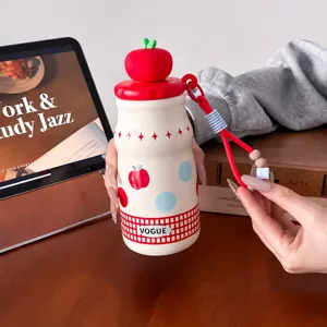 Mignonne mini bouteille de lait thermos, tasse d'eau isolée en acier inoxydable