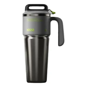 Portable large capacity ceramic inner tumbler insulated water cup with handle stainless