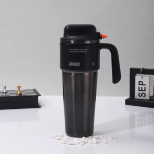 Stainless steel insulated tumbler large capacity travel mug with handle and straw 304 cup