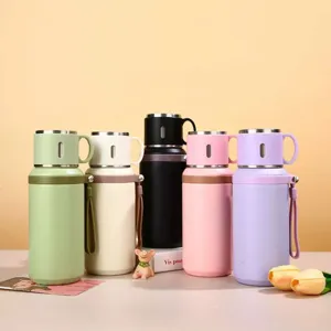 Nueva botella térmica minimalista de acero inoxidable 316 de gran capacidad con asa portátil