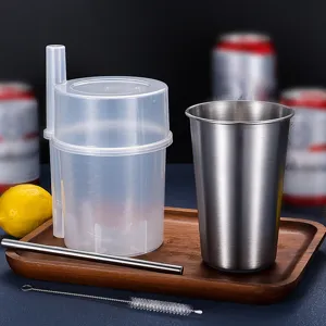Bicchiere da birra in acciaio inox tazza da campeggio set per uso esterno e campeggio