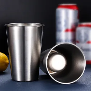 Tazza da birra in acciaio inossidabile 304 campeggio bicchiere metallico portatile