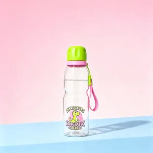 Transparente 720ml Sport Trinkflasche mit niedlichem Dinosaurier Motiv für Alltag.
