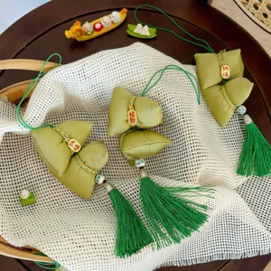 Drakenbootfestival Zongzi Hangend Ornament Handgemaakte Stof Rijstbal Met Kwastje Chinese Stijl Festival Huis Decoratie Cadeau