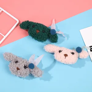 Kawaii Cartoon Teddy Hond Pluche Brosche Ornament Schattige Puppy Dierlijke Kop DIY Kleding Haaraccessoire Tas Decoratie Brosche