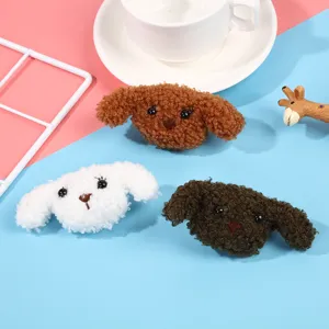 Schattige cartoon teddy hond pluche speelgoed puppy broche haar accessoire tas bedel foto