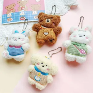 Simpatico peluche animale portachiavi cucciolo coniglio borsa ciondolo bambola