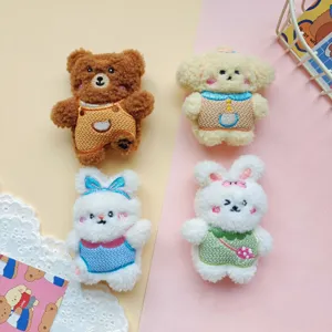 Deliziosi ciondoli in peluche, simpatiche spille con orsetto, cane e coniglio per zaini.