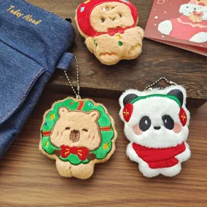 Navidad peluche dibujos animados muñeca colgante lindo animal bolsa colgante adorno fiesta