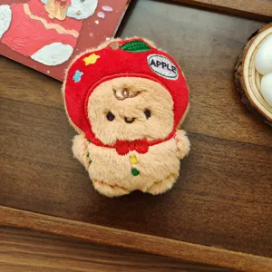 Lindo colgante de muñeca de peluche de manzana suave dibujos animados bolsa encanto