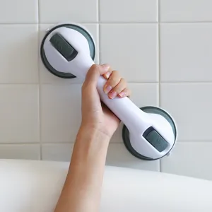 Barre d'Appui de Salle de Bains à Forte Ventouse Poignée de Sécurité Antidérapante Pour Verre Baignoire Personnes Âgées Enfants Outil en Plastique