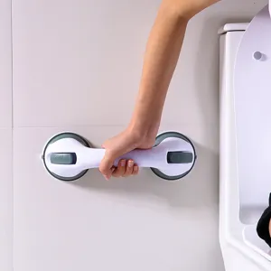 Barre d'appui de salle de bain à ventouse forte antidérapante pour personnes âgées.