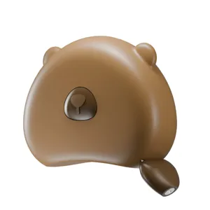 Cute brown bear portable retractable soft tape measure for body waist and bust measurement.