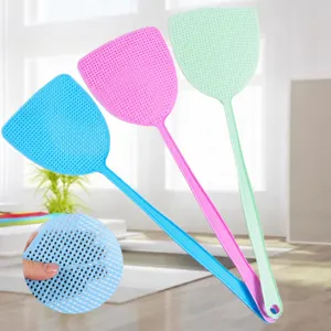 Household Plastic Flyswatter With Long Handle Thickened Mesh Mosquito Killer Tool For Daily Home Cleaning