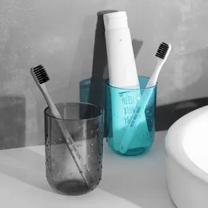 Transparenter Kunststoff Mundspülbecher Modern Minimalistisch Zahnbürstenhalter Tragbarer Mundspülbecher Haushalt Badezimmer Trinkgeschirr