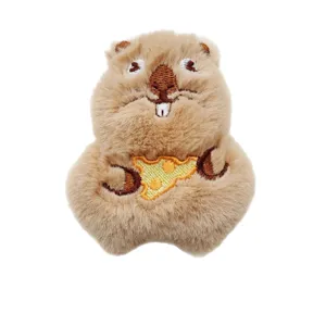 Mignon marmotte peluche poupée pendentif drôle castor en peluche sac porte-clés cadeau