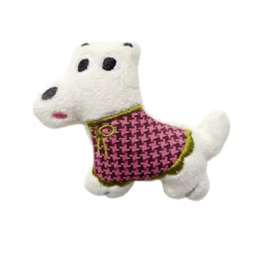 Cute cartoon puppy plush toy hanging ornament, soft fabric bag pendant for daily style.